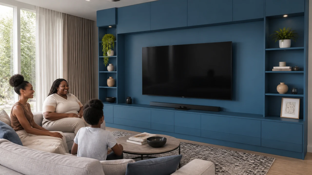 Kara Blu applied to TV stands
